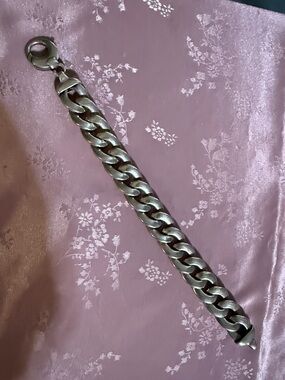Sterling silver hollow link chain bracelet